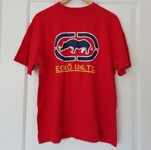 New Ecko Unlimited Men's Graphic Red Short Sleeve T-Shirt Large